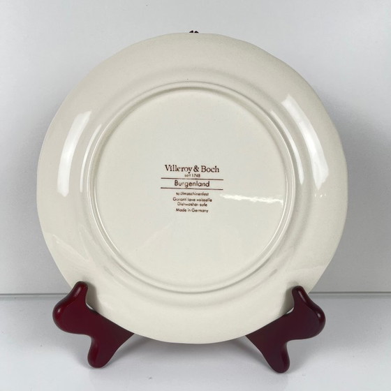 Image 1 of Set of 4 "Burgenland" Dessert Plates, Villeroy & Boch, Red