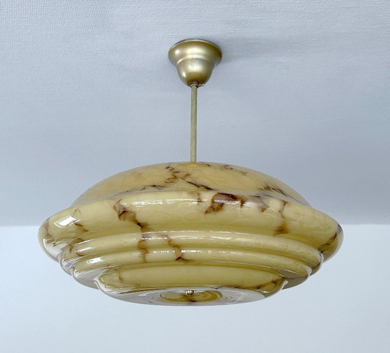 Image 1 of Art Deco Glass Pendant Light