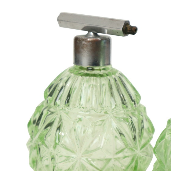 Image 1 of Set de toilette en cristal vert Set Boudoir