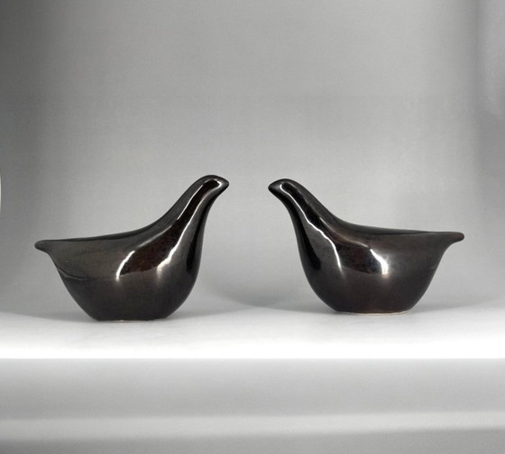 Image 1 of Paar keramische vogels – Jussi’s Åland Keramik – Gesigneerd Scandinavisch design
