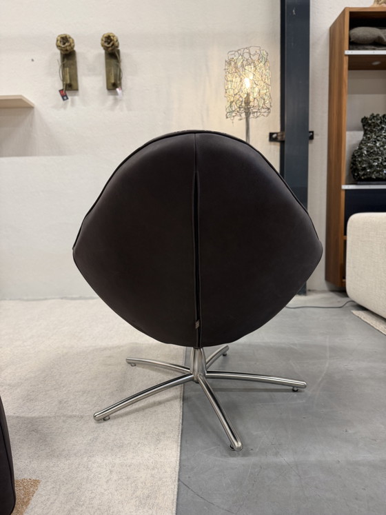 Image 1 of Label van den Berg Hidde Soft Swivel Armchair Dark Brown