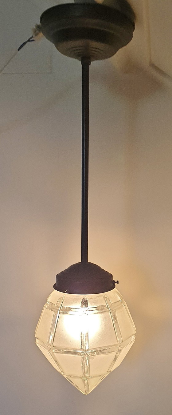 Image 1 of 2 lampade a sospensione Art Déco degli anni '40