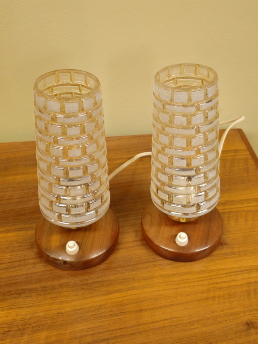 Lampes de chevet vintage - Lot de 2 lampes de table