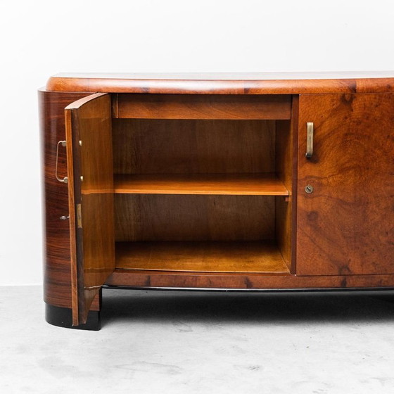 Image 1 of CREDENZA ART DÉCO VINTAGE IN RADICA DI NOCE – MOBILE SIDEBOARD DESIGN ANNI ’30