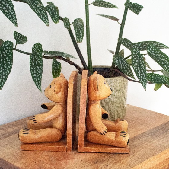 Image 1 of Vintage Teddy Beren Boekensteunen Set