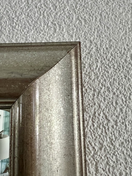 Large vintage mirror with wooden frame