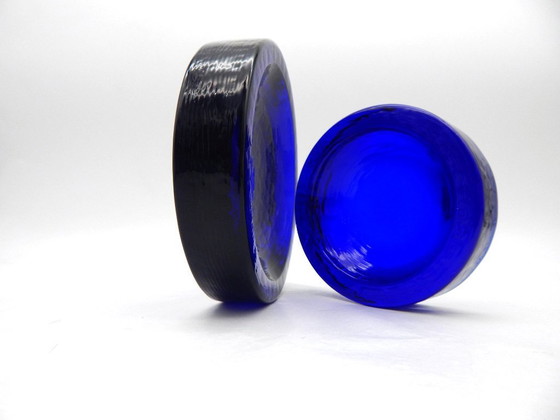 Image 1 of Par de ceniceros • Bandejas para baratijas • Eklettika Azul • Carlo Nason • Murano • 2000