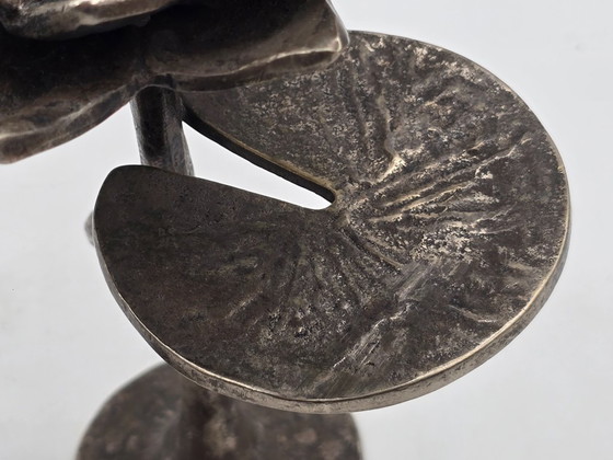 Image 1 of Brutalist bronze candlesticks