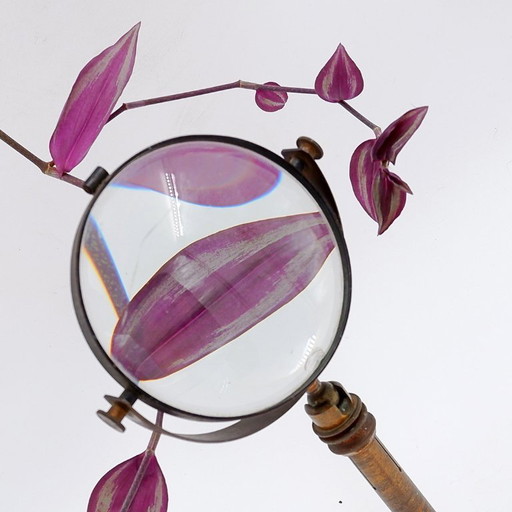 Grande lentille de laboratoire de physique, instrument scientifique ancien, XIXe siècle