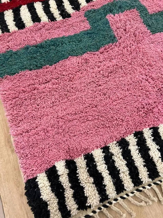 Handwoven rug 100x200 cm, wool, multicoloured, Morocco – Rugs & carpets, Art Deco (photo 8 of 9)