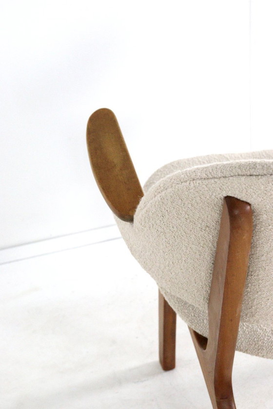 Carl Edward Matthes Poltrona modello 33a vintage appena rivestita – Poltrone, Legno (photo 9 of 15)