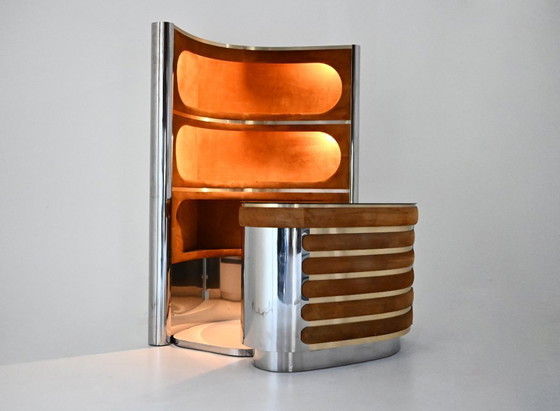 Image 1 of Barset in de stijl van Willy Rizzo, 1970