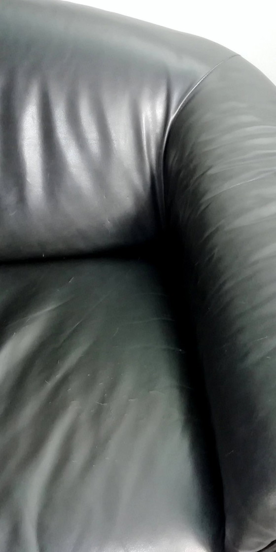 Image 1 of Divano in pelle esclusivo originale WALTER KNOLL COLLECTION, pelle pregiata, nero