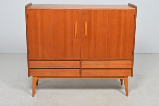 Scandinavian cabinet in teak and beech - 60s