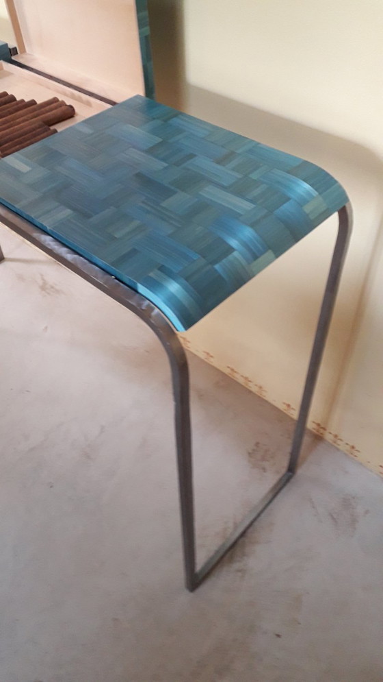 Console en Fer Forge et Paille de Seigle – Buffet bas, Metal (photo 4 of 5)