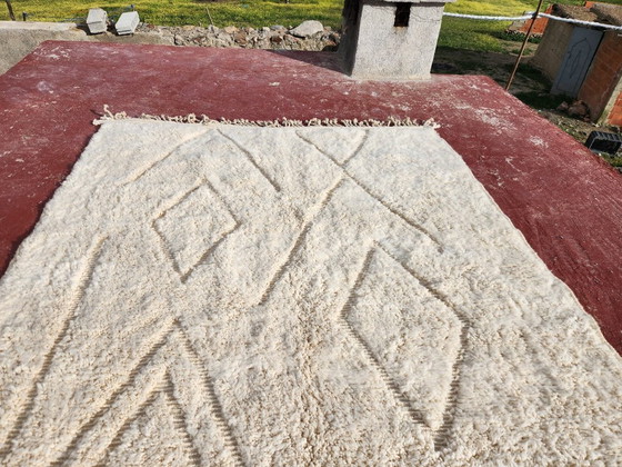 Image 1 of Großer, authentischer Beni-Ouarain-Teppich, 300 × 200 cm – Handgeknüpfter marokkanischer Berberwollteppich – Unikat