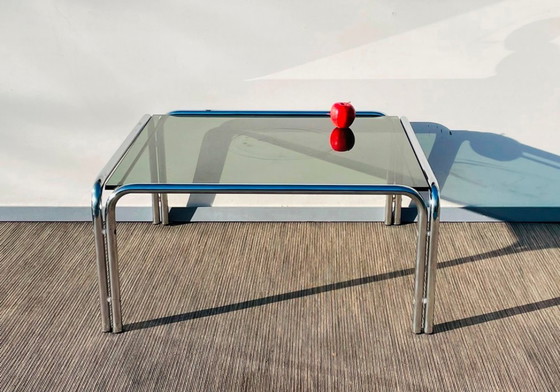 Image 1 of Pair of chrome coffee tables # Vintage 70s # Living Room Tables