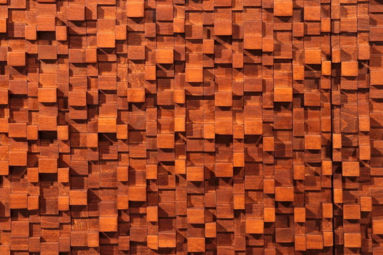 Image 1 of Zeitgenössisches Paar brutalistischer Sideboards aus Massivholz