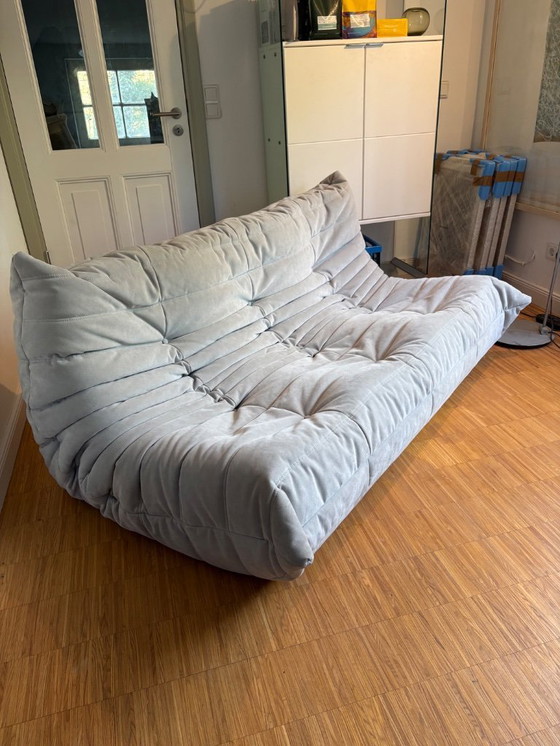 Image 1 of Ligne Roset Togo 3-seater - Pearl - Alcantara