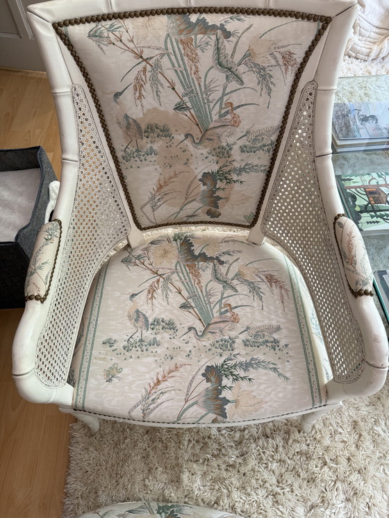 Image 1 of Faux Bamboe Giorgetti stijl met webbing