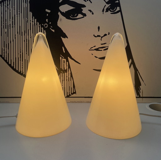 Two pieces of SCE Teepee glass lights