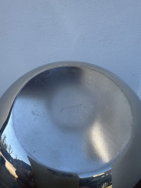 Image 1 of Cubitera plateada con forma de manzana de los años 70