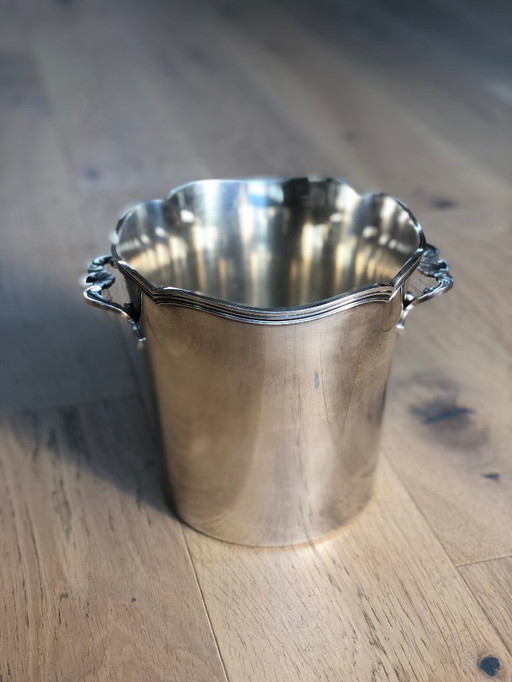 Champagnerkühler aus versilbertem Stahl (Stempel)