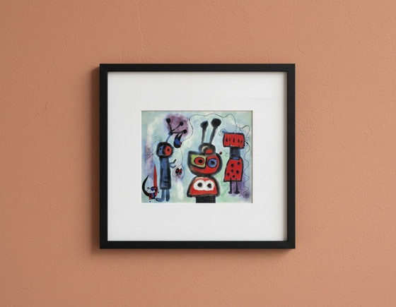 Image 1 of Miró, Joan - L´ Oiseau au regard calme les ailes en flammes - tirage d'art