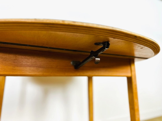 Image 1 of Table de salle à manger ronde vintage pliante, 1970