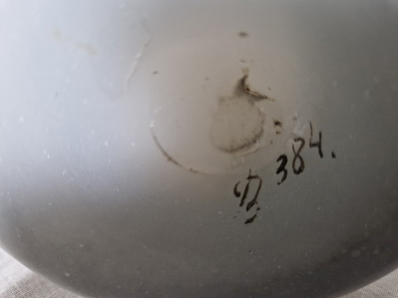Image 1 of Paire de vases anciens - Verre satiné de Bohême / Style Bristol (vers 1900) - Couple peint à la main (pendentif)