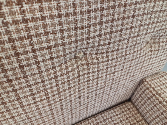 Image 1 of Large vintage armchair upholstered in wool fabric from the 1970s