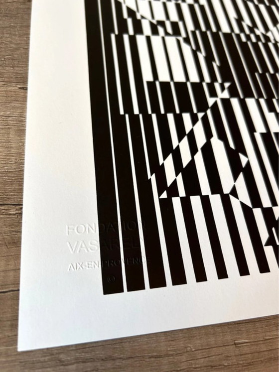 Set 6 Op Art Prints by Victor Vasarely - "Linéaires" (Éditions du Griffon,1973), Lithographs & prints, Paper (photo 5 of 20)
