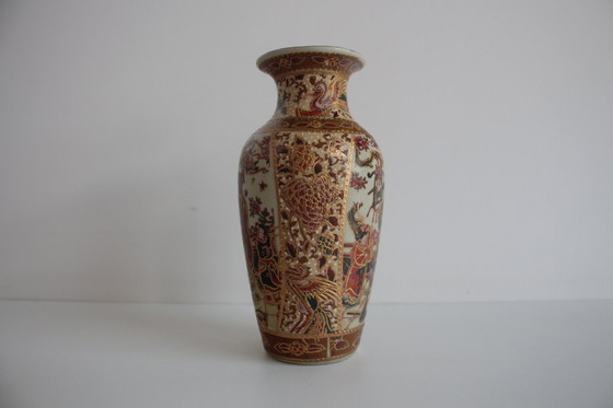Image 1 of Porcelain Chinese Vase, Satsuma, 1970's. 