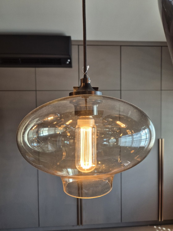 By Eve mix glass pendant lights on ceiling plate 9 pieces – Pendant lamps, Wood (photo 7 of 13)