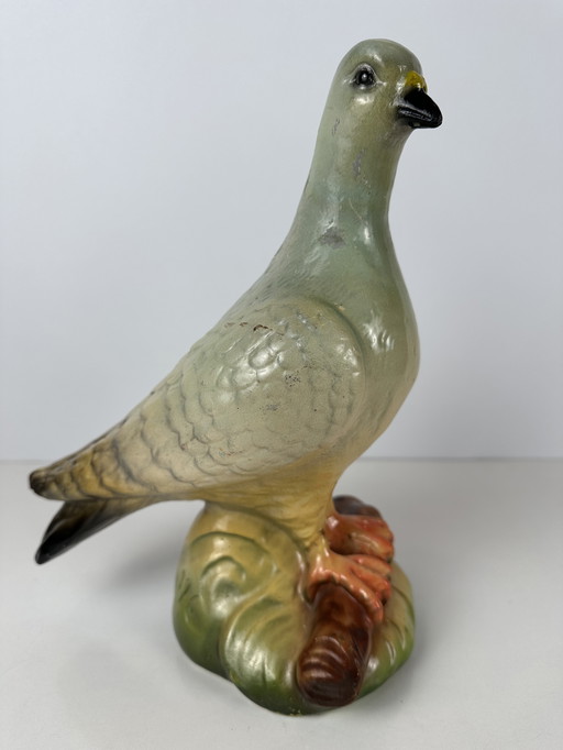 Statuette vintage d'un pigeon voyageur