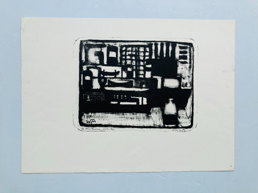 Wim Motz - Vintage Litho - 1950 - Port