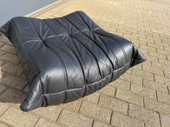 Image 1 of 100% authentic Togo Ligne Roset pouf in original black leather