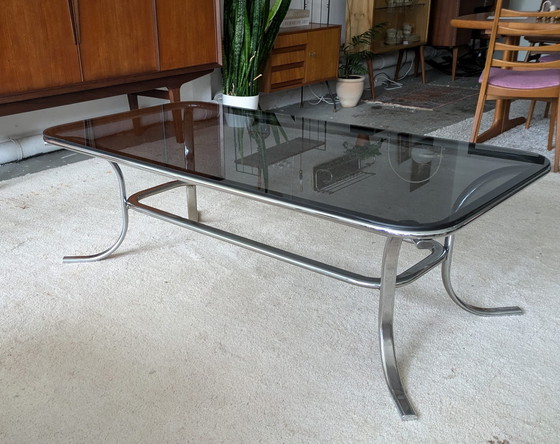 Image 1 of Table basse en verre de l'ère spatiale