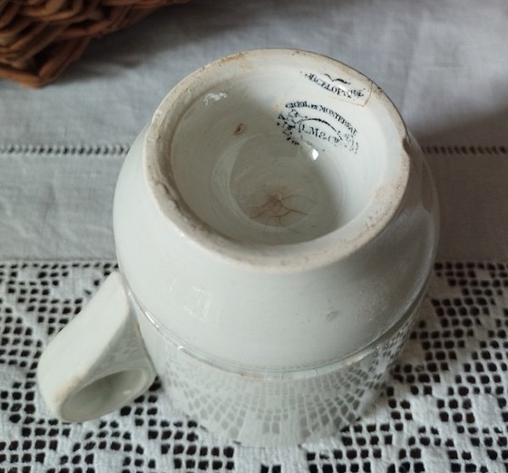 Image 1 of Creil Montereau LM&Cie - Antike Steinguttasse, 19. Jahrhundert.