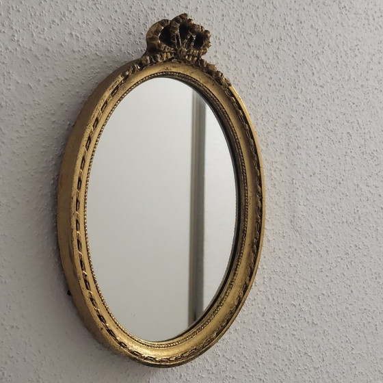 Image 1 of Vintage gouden ovale boogspiegel