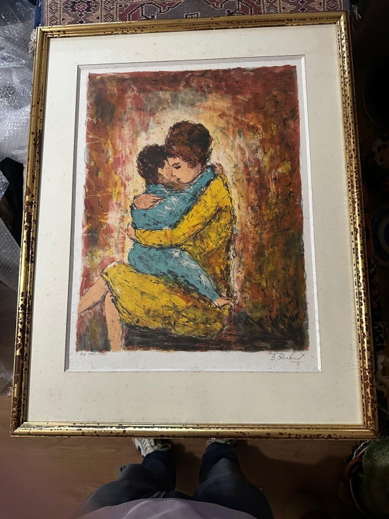 Bertoldot Taubert (1915–1974), Mutter und Kind, Lithografie, signiert EA 23/25, gerahmt (photo 13 of 14)