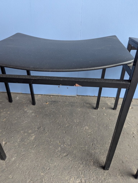 Image 1 of 3x midcentury stoel, teak/staal, 1960s