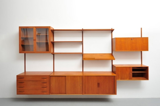 Danish Shelving System in Teak by Kai Kristiansen for Feldballes Møbelfabrik, 1960s, Shelving unit, Wood (photo 3 of 21)