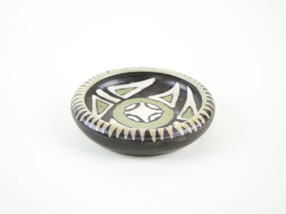 Ciotola in ceramica, design danese, anni '60, prodotta in Danimarca, Ciotole, Nero, Vintage (foto 5 di 10)