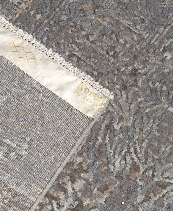 Image 1 of Avant Garde Mural Grey/ Blue Design 4364