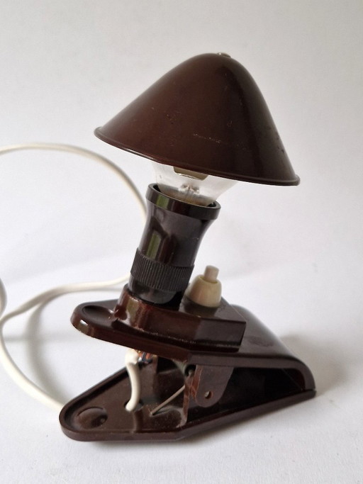 Bakelit Klemmlampe / Leselampe / Reiselampe - 1930er-1950er Jahre