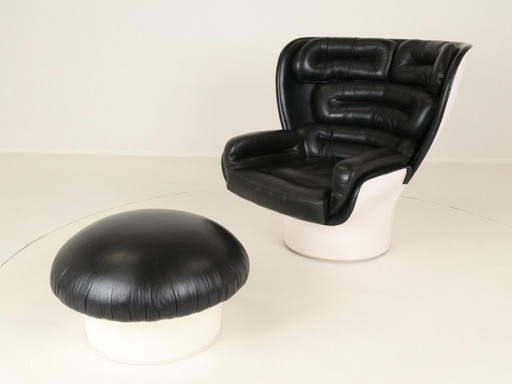 Elda Chair and Ottoman by Joe Colombo for Comfort, Italy, 1970s