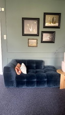 Chaise longue Fat Joe velours bleu pétrole - Loods5