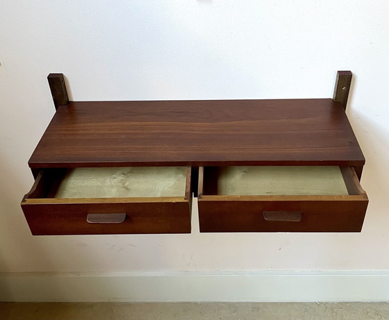 Image 1 of Vintage Wandmeubel met Lades in de stijl van Poul Cadovius