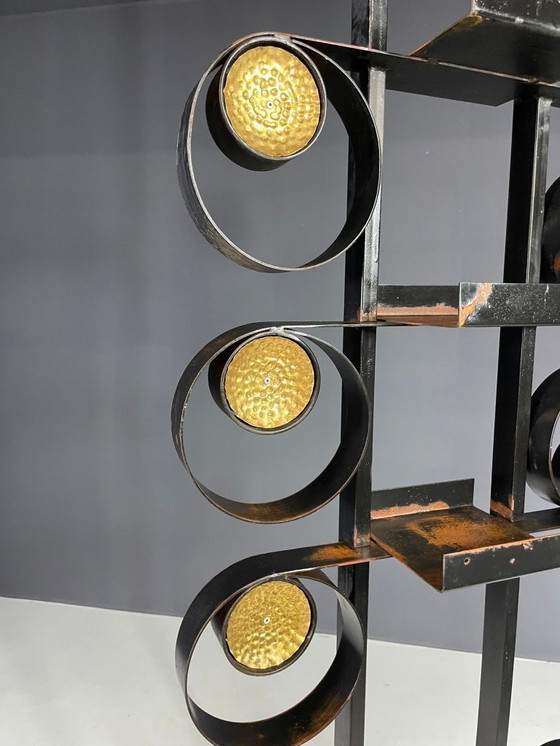 Image 1 of Retro-Pflanzenständer aus Metall, brutalistischer Stil, Tschechoslowakei, 1970er Jahre